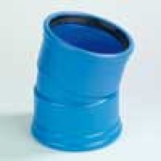 DykaSono PVC Bocht 2 X MV 125MM 15* Blauw